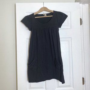 Black Short Sleeve Babydoll Dress Sz XS